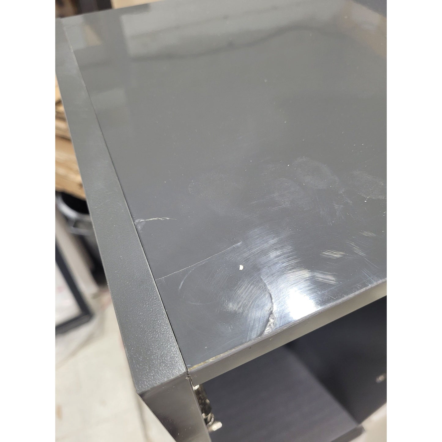 Linen cabinet gloss grey 23228 (Demo linen cabinet # A-B)