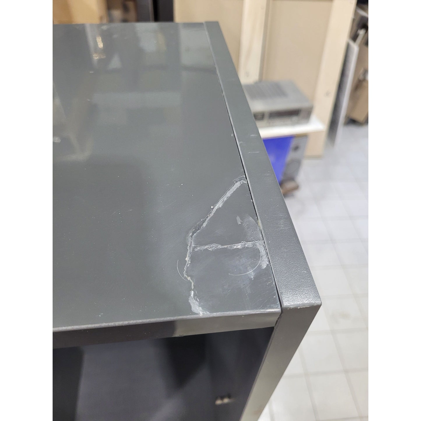 Linen cabinet gloss grey 23228 (Demo linen cabinet # A-B)