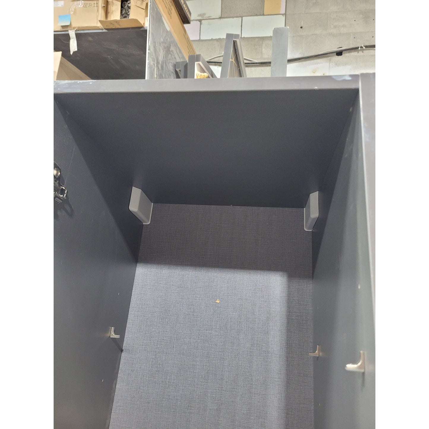 Linen cabinet gloss grey 23228 (Demo linen cabinet # A-B)