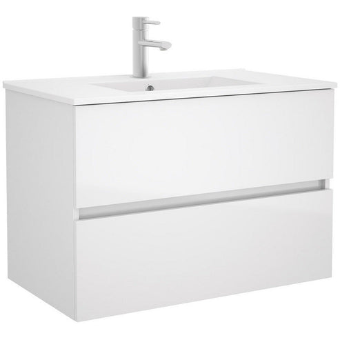 Vanity 32" (800) gloss white Fussion Line wall hung (Demo vanity #Z)