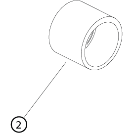 Brass cartridge covering cylinder for Palazzani® pressure balanced shower valve