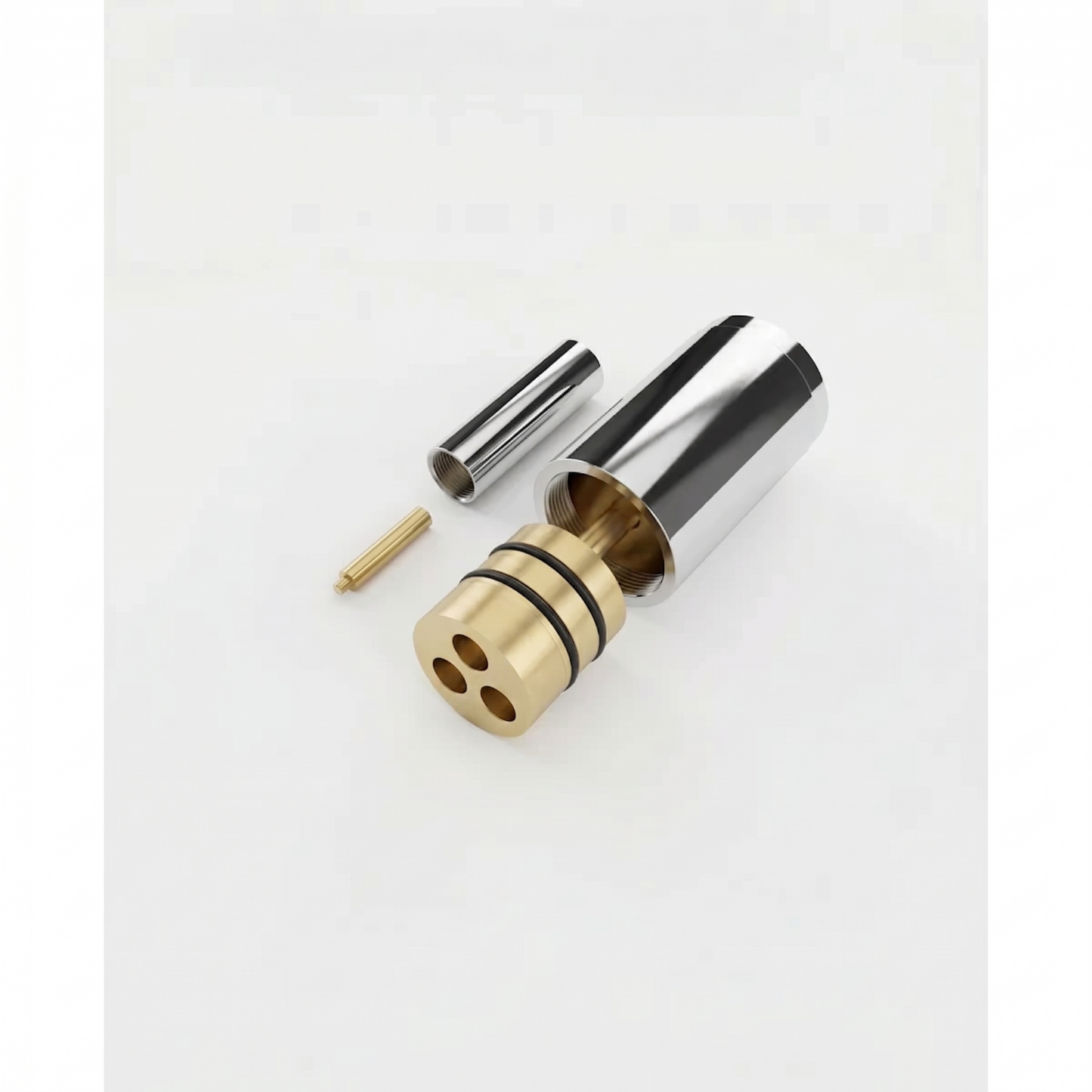 Rallonge pour installation brute à pression équilibrée 40 mm, 2 voies, avec bouton-poussoir