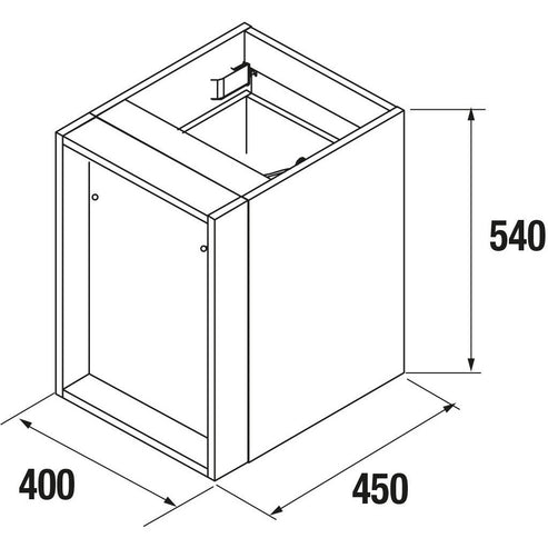 Wall hung storage unit 16 Inches (400) Gloss white (Demo storage unit #Y)
