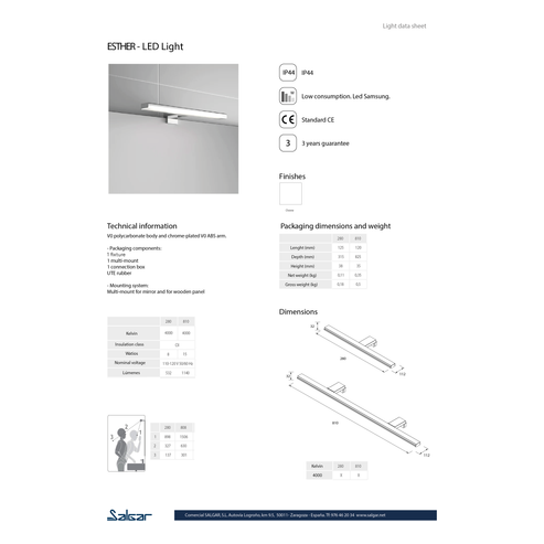 LED light Esther 32" (810mm) (Demo LED #J)