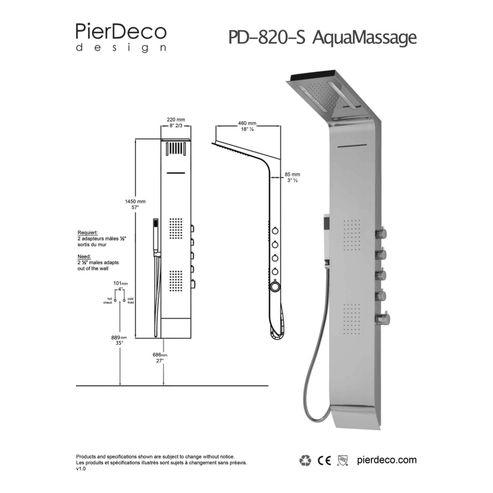 PD-820-S/PSS (Demo shower column #51)