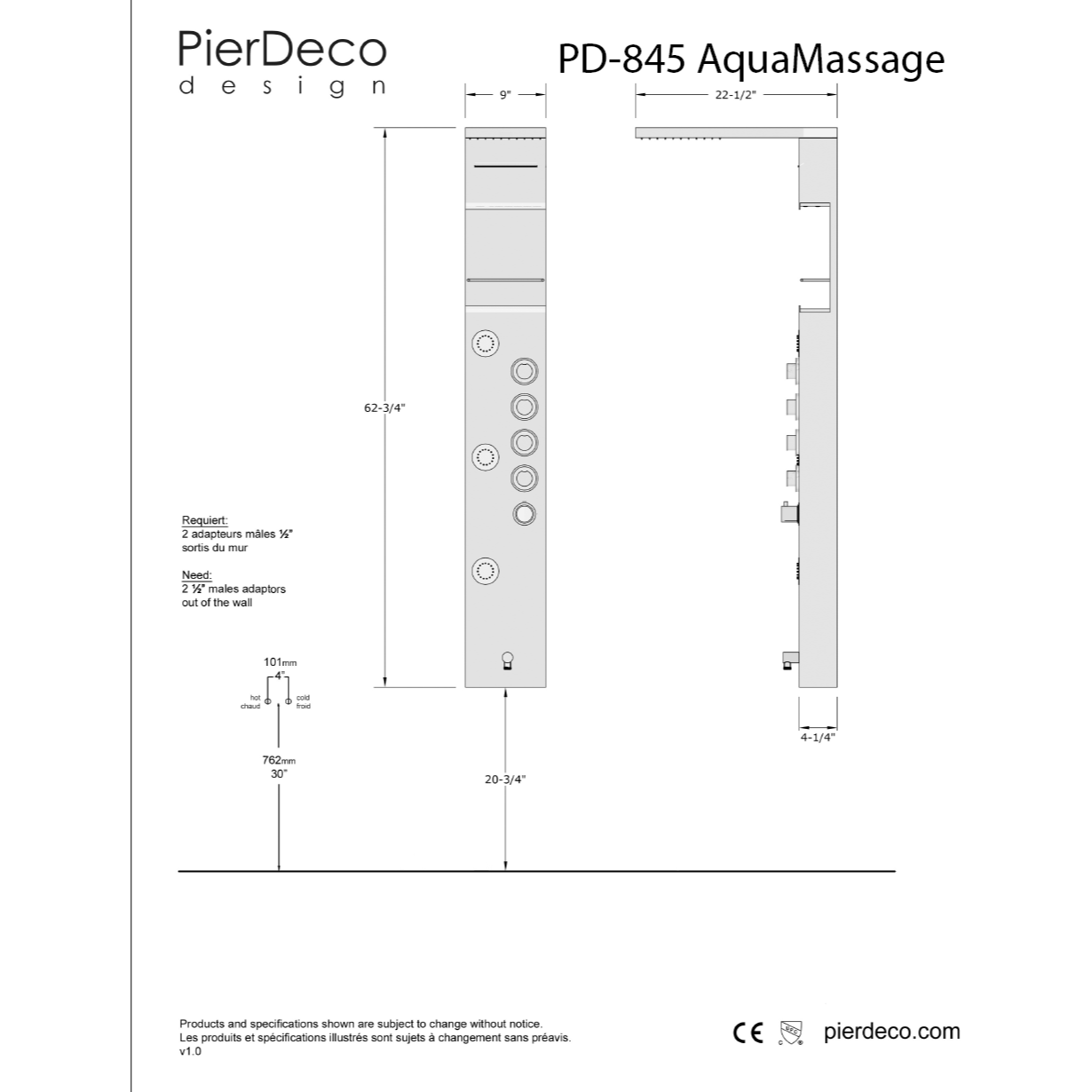 PD-845-S-PSS (Demo shower column #78)