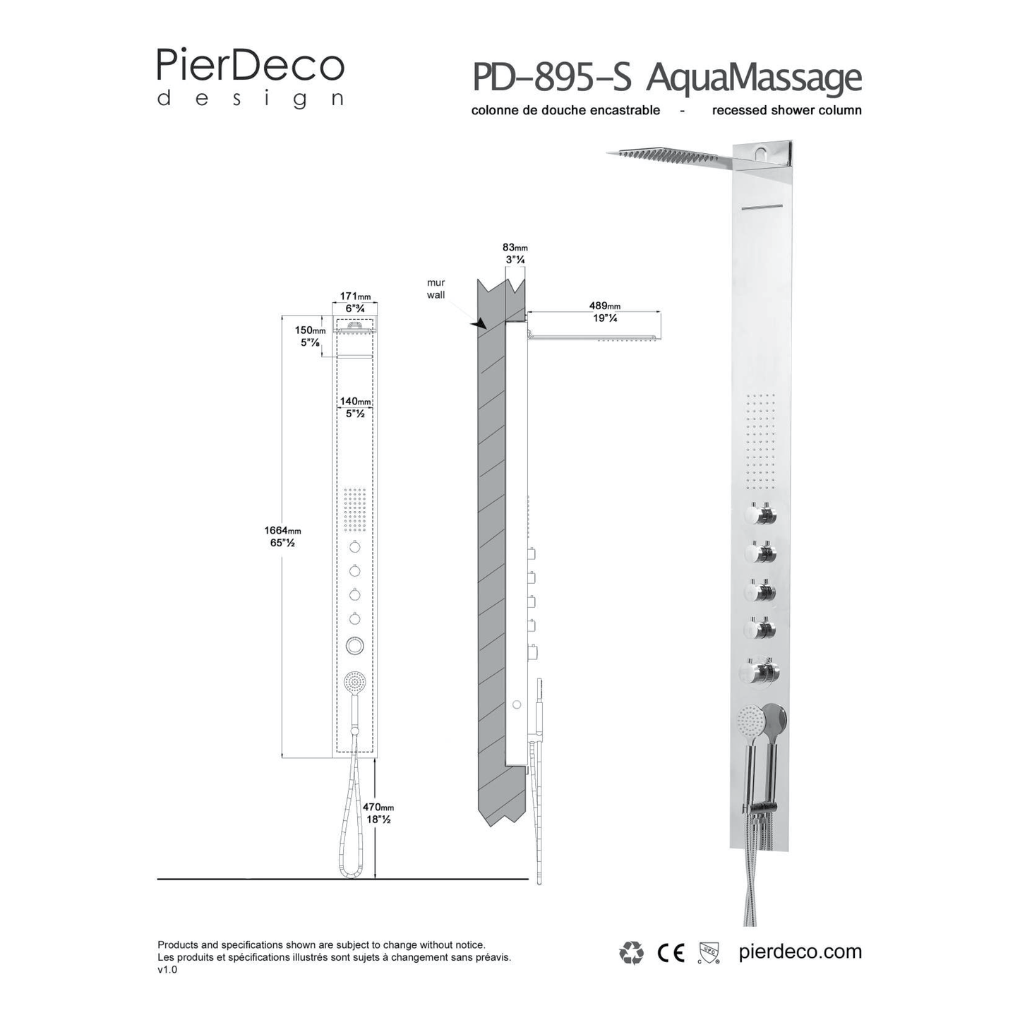 PD-895-S/PSS (Colonne de douche démo #23)