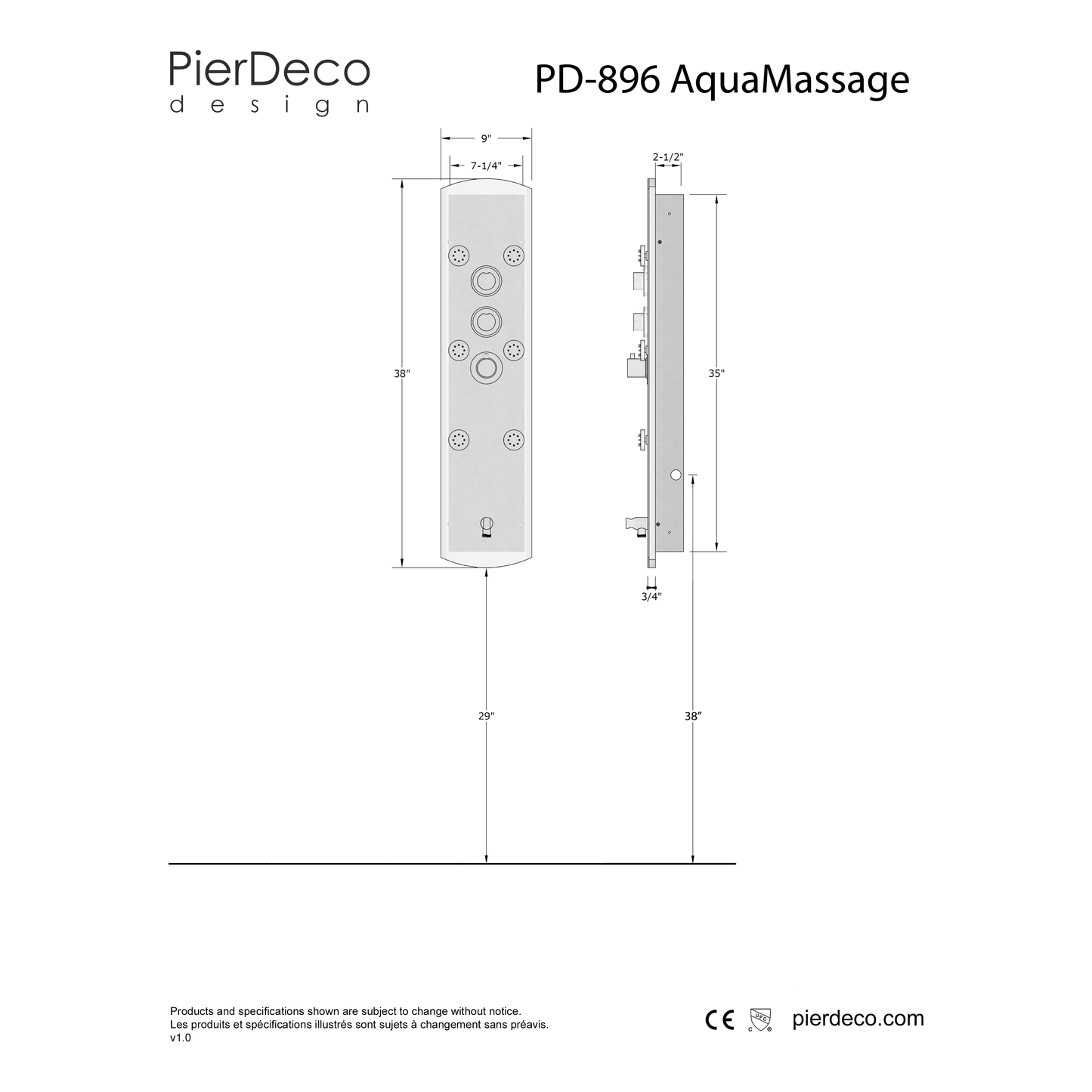PD-896-S/PSS (Demo shower column #45)
