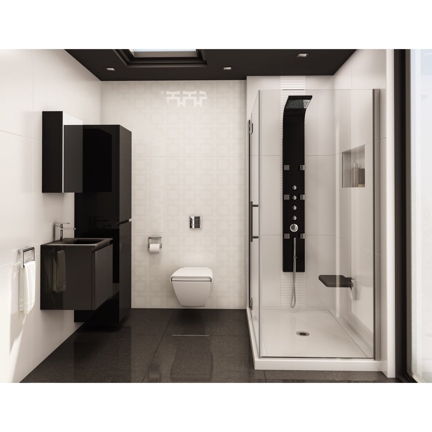 Medicine cabinet 16" gloss white with 1 mirror doors BOX-16-MC-WH (Demo medicine cabinet #M)