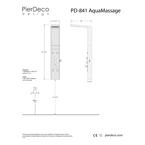 PD-840-S/WHSS (Demo shower column #54)