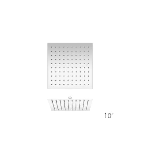 10 inch polished stainless steel showerhead