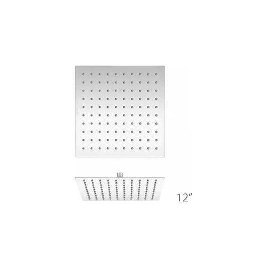 12 inch polished stainless steel showerhead