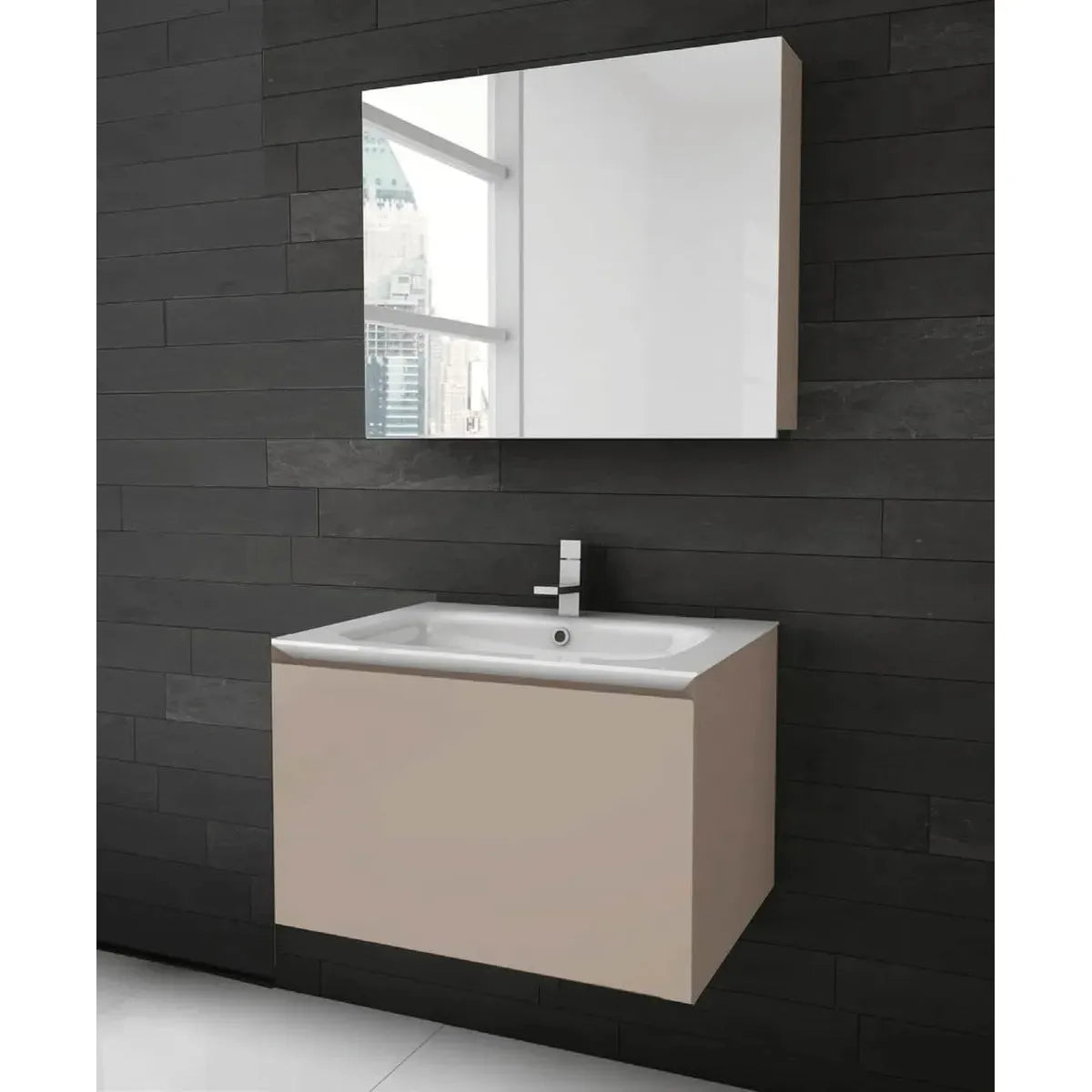 Lavabo Aquamobilia en polymère blanc de 24 pouces