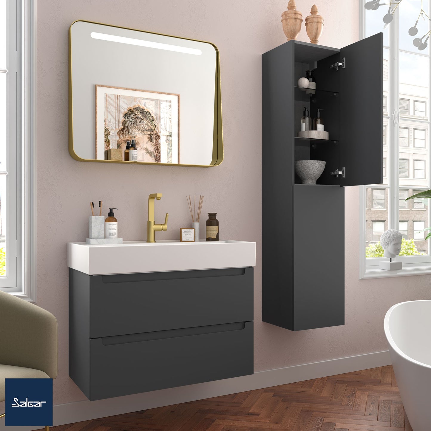 Linen cabinet natural 23230 (Demo linen cabinet # A-C)
