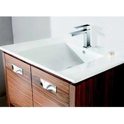 Milano 48 inches vanity walnut veneer + countertop