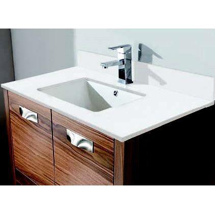 Milano 48 inches vanity walnut veneer + countertop