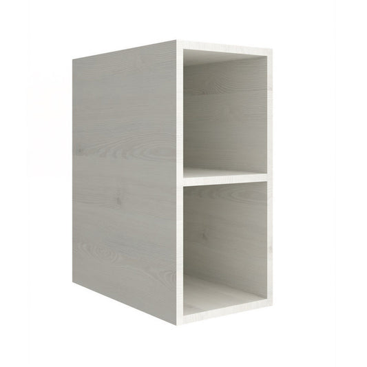 Wall-hung storage unit Alliance 10 inches (250) 2 open spaces Sbiancato + Carbon-Tx niches (Demo storage unit #X)