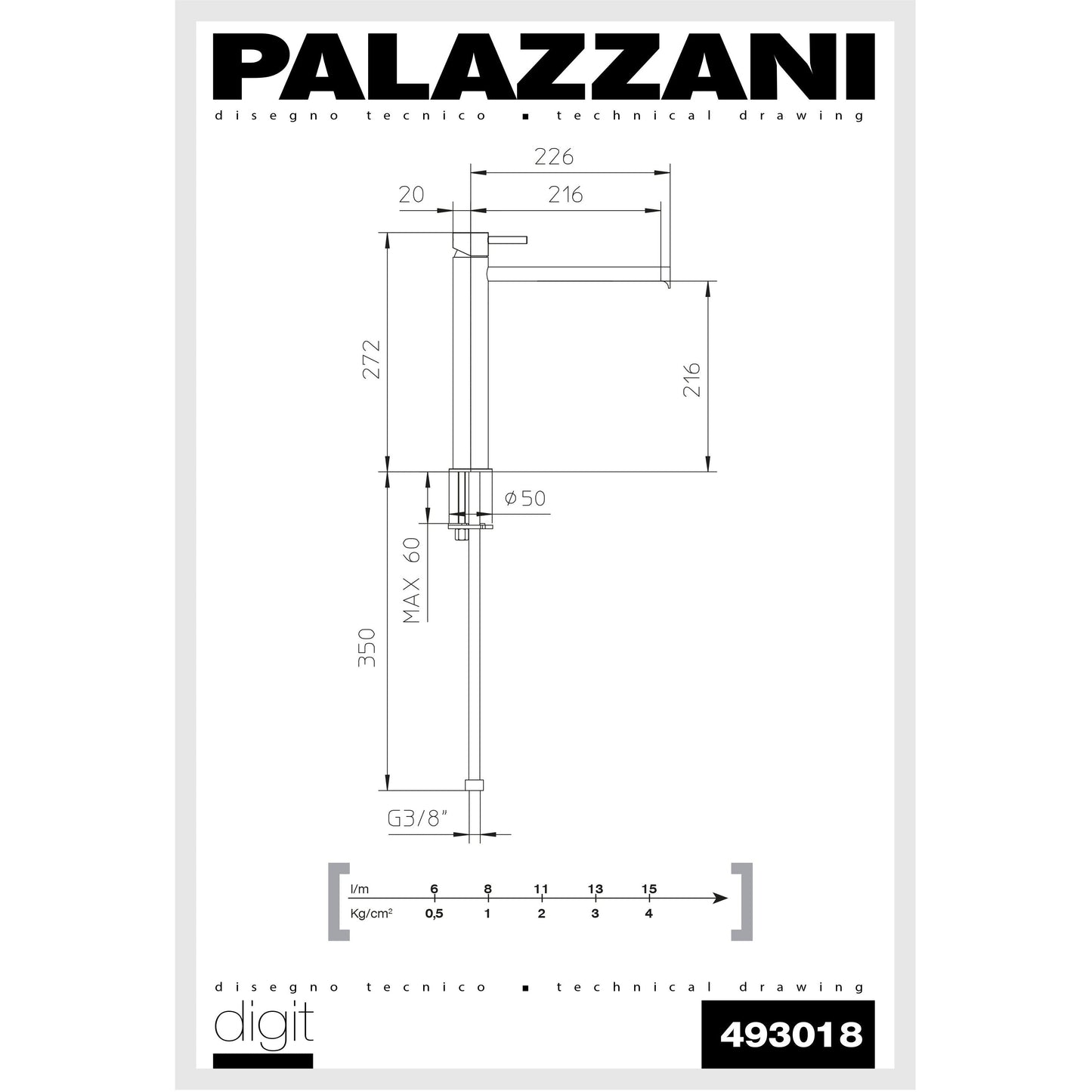 Lavabo faucet Digit  single lever 493018 SALE