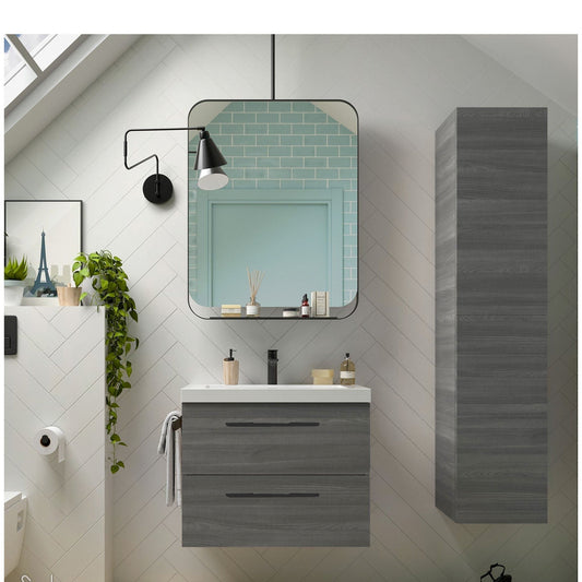 Vanity Fussion Chrome 28 inches (700) 2 drawers Alsacia *LQ*