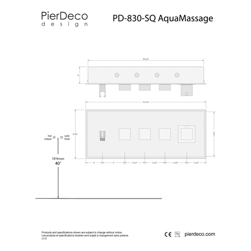PD-830-SQ/PSS (Colonne de douche démo #35)