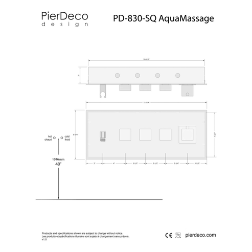 PD-830-SQ/PSS (Colonne de douche démo #36)