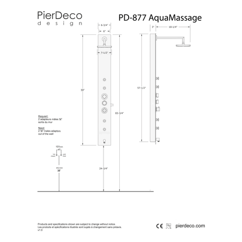 PD-877-S/MBKGSSPLUS (Demo shower column #18)