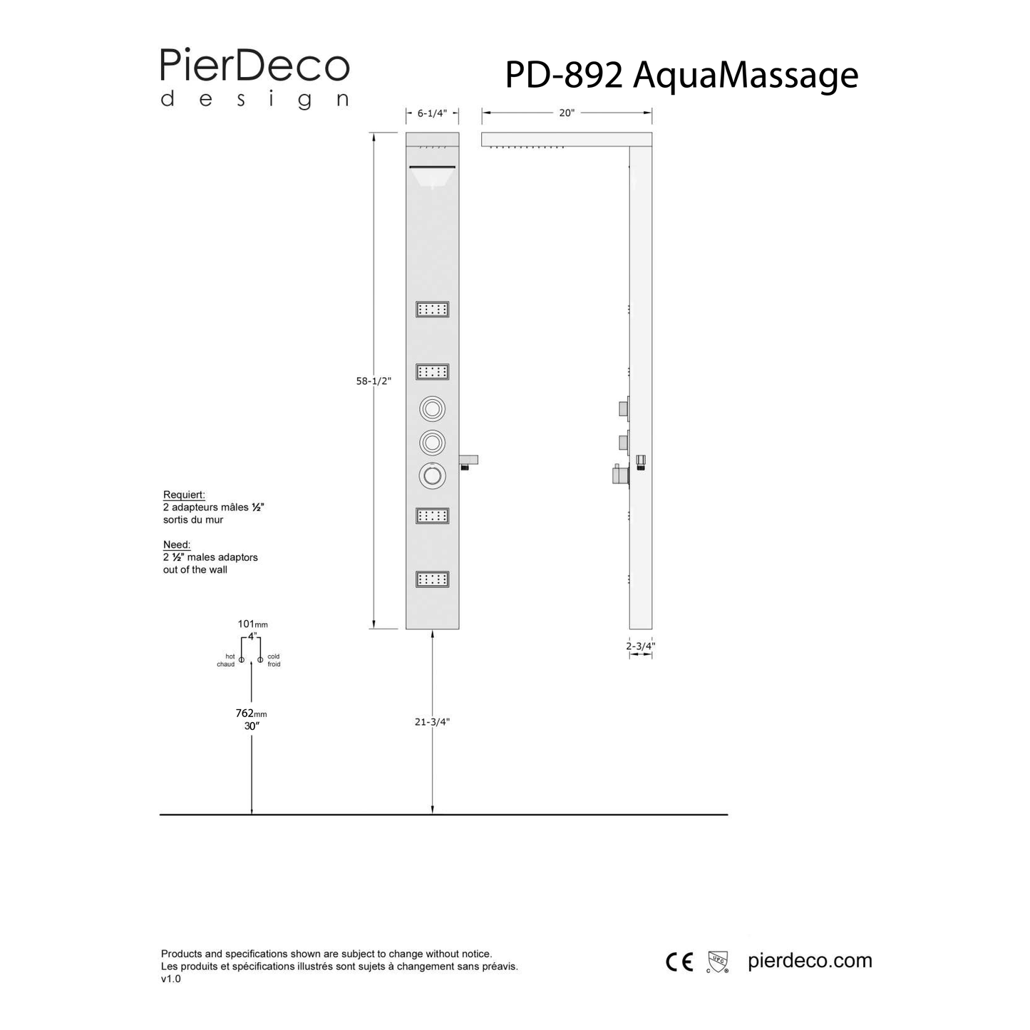 PD-892-S/PSS (Demo shower column #30)