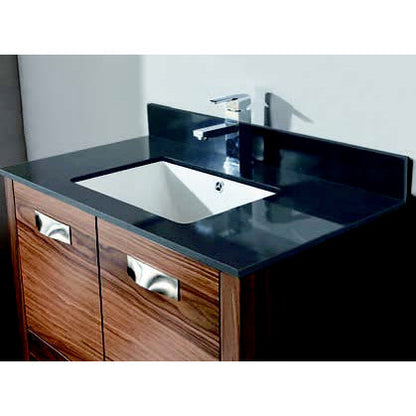 Meuble-lavabo Milano 48 pouces en placage de noyer + comptoir