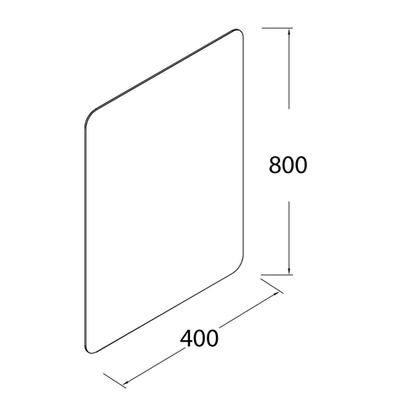 Mirror Rota 16" x 32" (400 x 800) (Demo mirror #B)