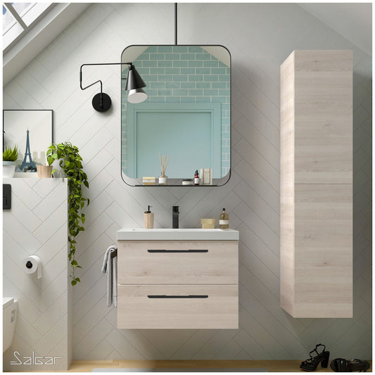 Vanity Fussion Chrome 24 inches (600) 2 drawers Natural *LQ*