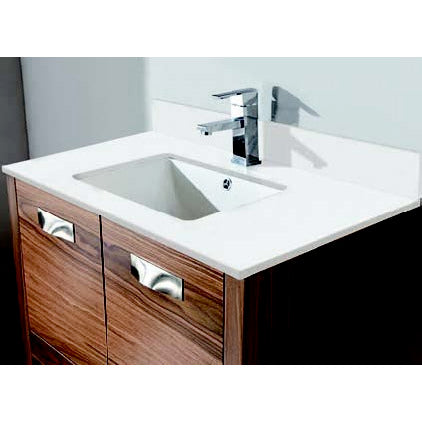 Meuble-lavabo Milano 48 pouces en placage de noyer + comptoir