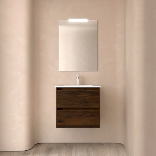 Vanity Noja 24 inches 2 drawers Brown Acacia