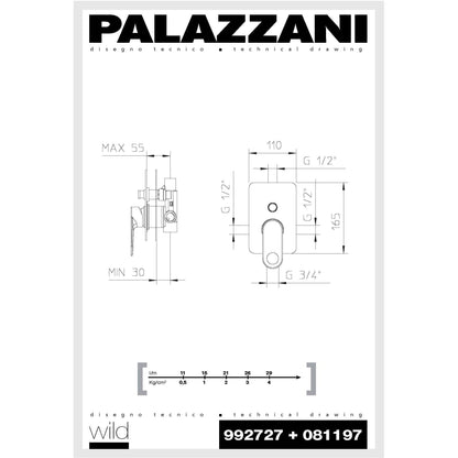 Shower valve Wild pressure balanced 2 functions 081020-PB