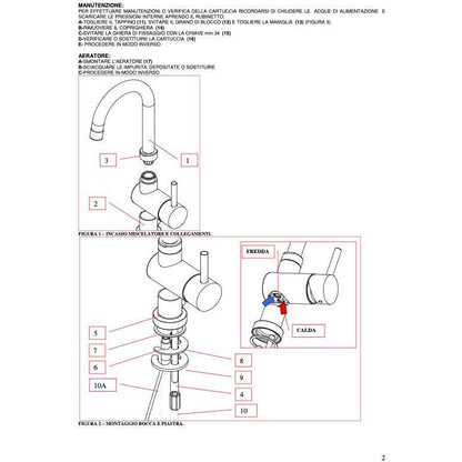 Bar ou lavabo, mitigeur monocommande 123063-10 Palazzani